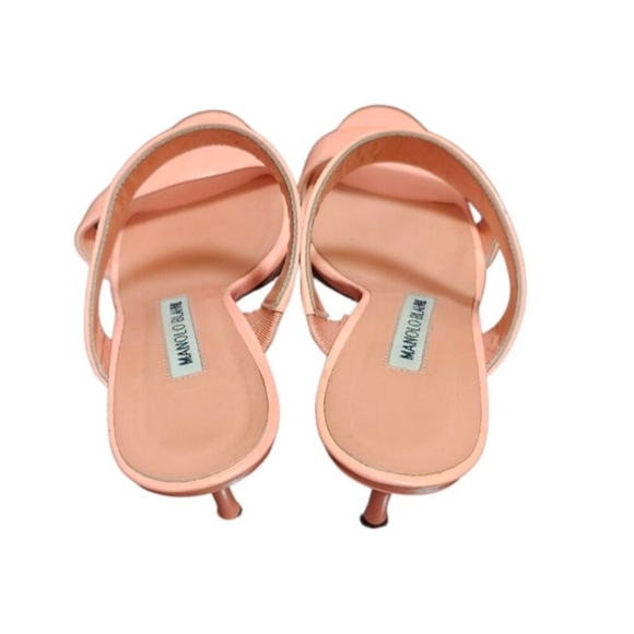Manolo Blahnik Coral High Heel Shoes Sleek Design Size 36 Made In Italy - Picture 7 of 11
